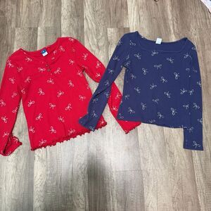 Old Navy Bows Girls Long sleeve‎ Tops, Size M (8)